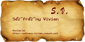 Sáfrány Vivien névjegykártya
